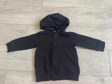 H&m čierna mikina na zips od 6 mesiacov, h&m,74