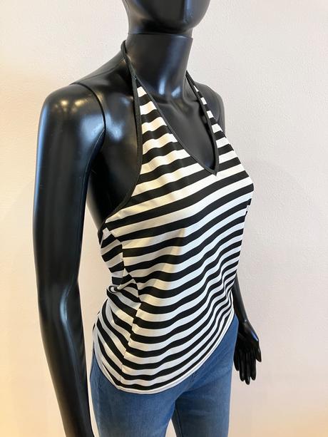 Dámsky pásikavý letný top, m