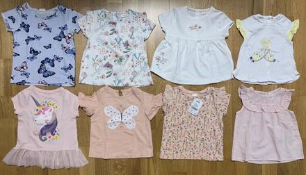 Rôzne letné tričká na 1 rok, next,80