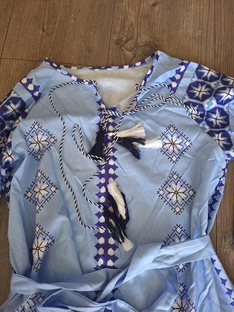 Modre saty boho style,