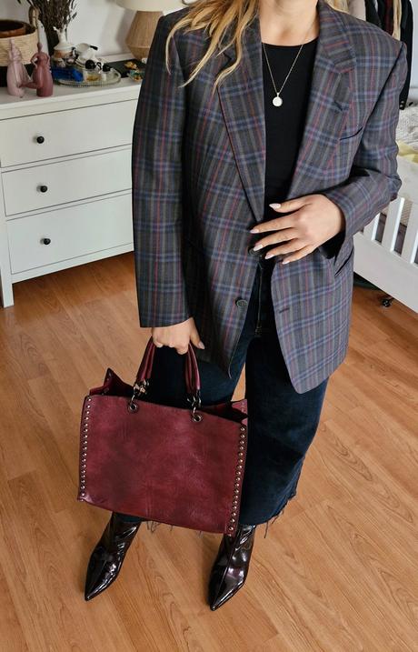 Vintage vlnené sako, l