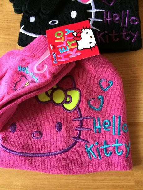 Dievčenský zimný set hello kitty (čiapka + ruk.), 50