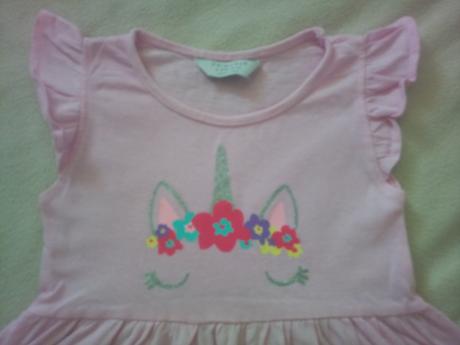 Krasne bavlnene saty a jednorozcom, primark,98