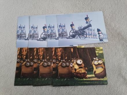 7x pohľadnice mimoni, 