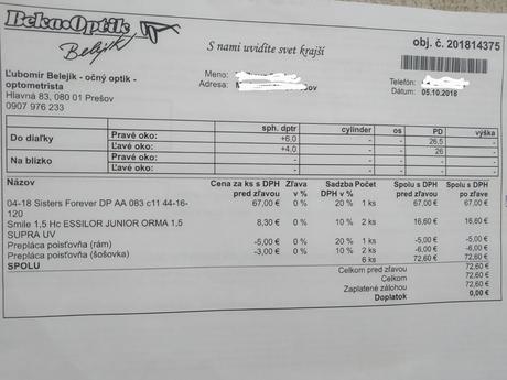 Okuliare frozen s postou,