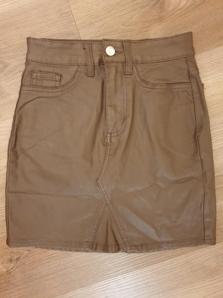 Hnedá koženková sukňa, primark,32