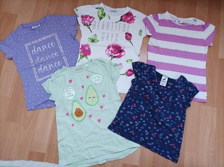 Dievčenské tričká 110 5kusov, 110
