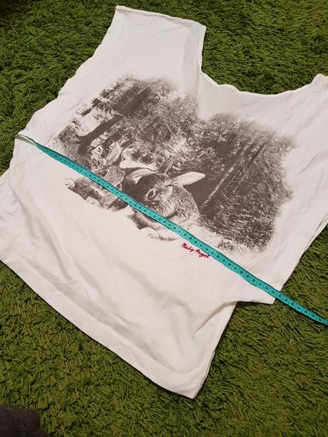 Biely kvalitný oversize top vel.m, m