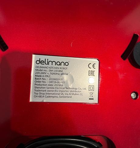 Kuchynský robot delimano pro 1000w červený, 