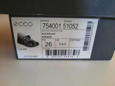 Čierne balerínky ecco, ecco,26