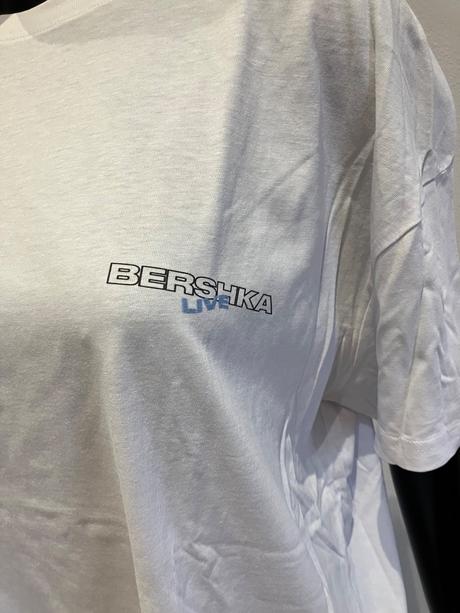 Dámske biele tričko s nápisom bershka (28), bershka,m