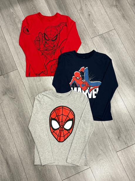 3x spiderman tričko veľ. 128, c&a,128