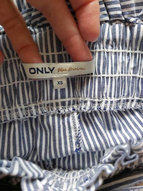 Modré dámske pruhované kraťasy only smilla, only,xs