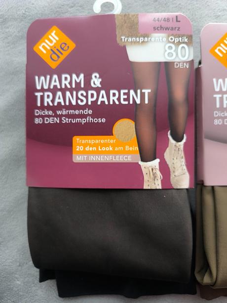 Extra nepriehľadné pančušky, zateplené, 44 / 46 / 48 / xl