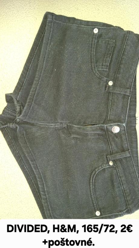 Dievčenské čierne šortky., h&m,164