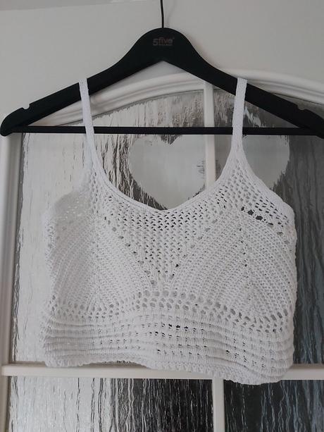 Biely crop top., sinsay,xs