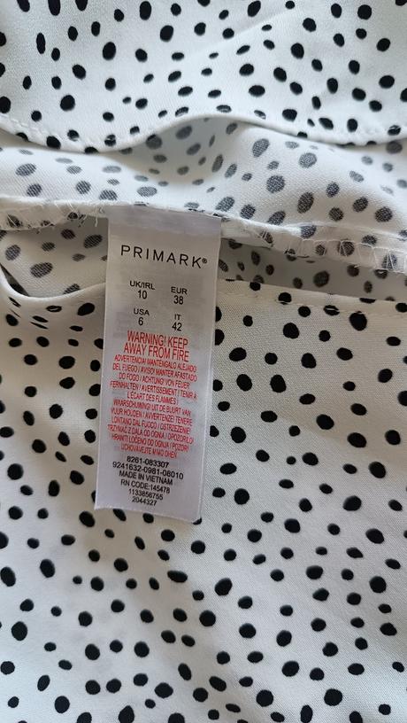 Bodkovaná blúzka, primark,38