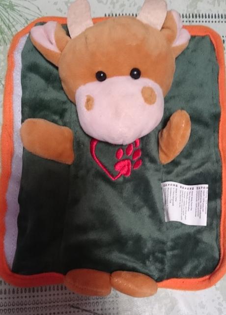 Plyšová kravička na madlo,