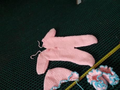 Baby born babika + nadherny pleteny set,