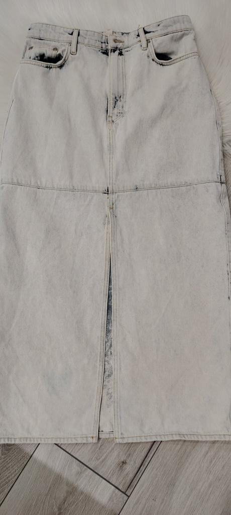 Dlhá riflova sukňa, h&m,38