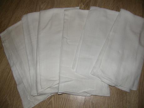 Biele látkové plienky,