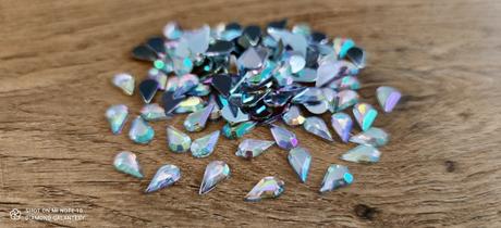 Ozdobné kamienky 6 x 10 mm - bez vzoru - crystal a, 