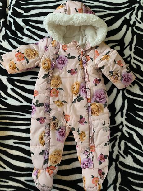 Zimný kvetinový overal george 6-9m, george,74
