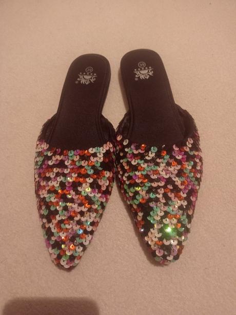 Flitrove šľapky/mules, 38