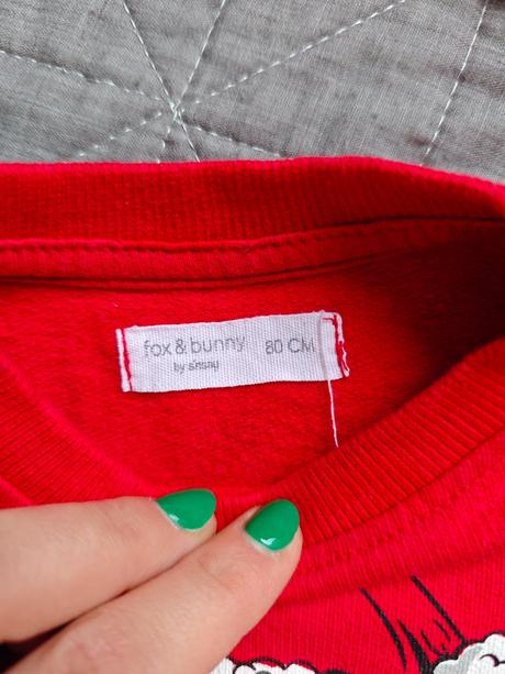 Vianočná mikina, fox & bunny,80