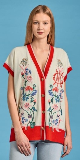 Gant vysivana luxusna oversize stylova vesta s-l, gant,m