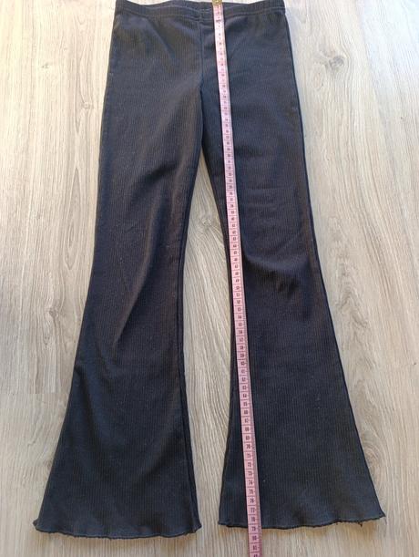 Dievčenské čierne zvonové nohavice, gate,134