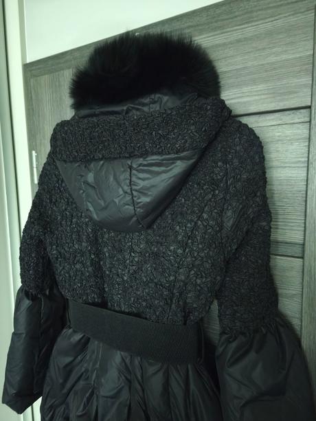 Zimna paperova bunda s pravou kozusinkou, s