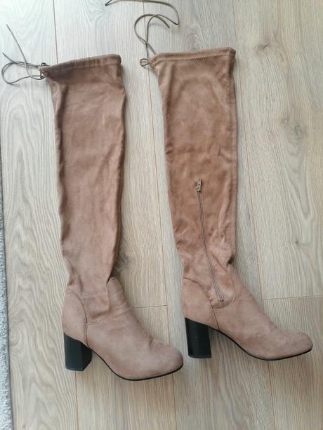 Čižmy nad kolená top stav, 37