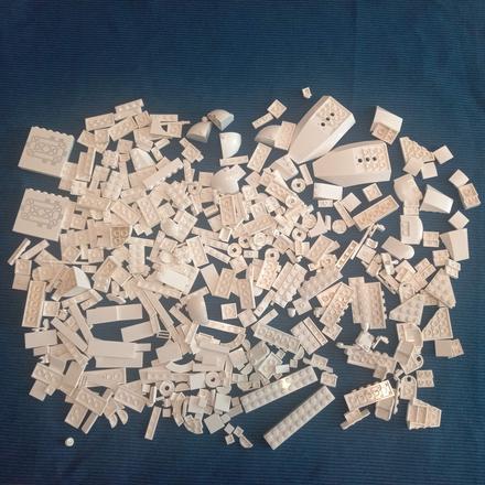 Lego originál diely, biele, nehrané (430ks), 