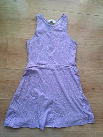 Fialové šaty, h&m,146