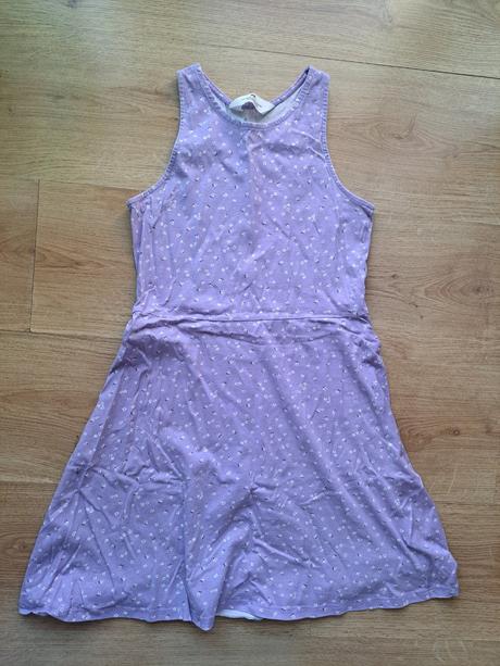 Fialové šaty, h&m,146