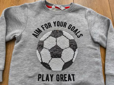 Mikina s flitrami, h&m,110