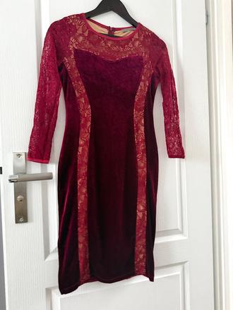 Bordové koktejlové šaty, m