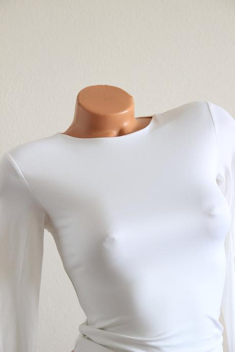 Biely body top, xs, poškodený, xs