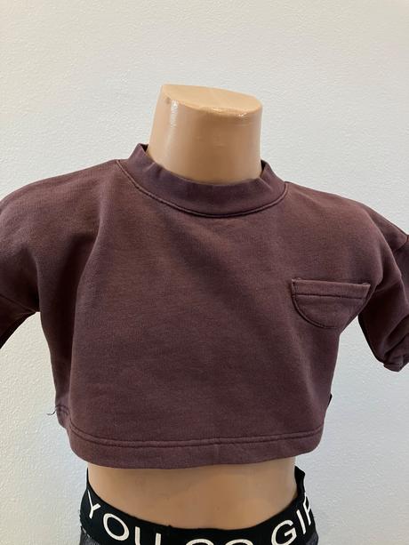 Dievčenská crop top mikina, 116