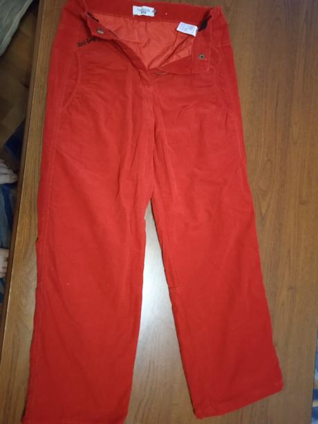 Vyteplené menčestrové nohavice, 134