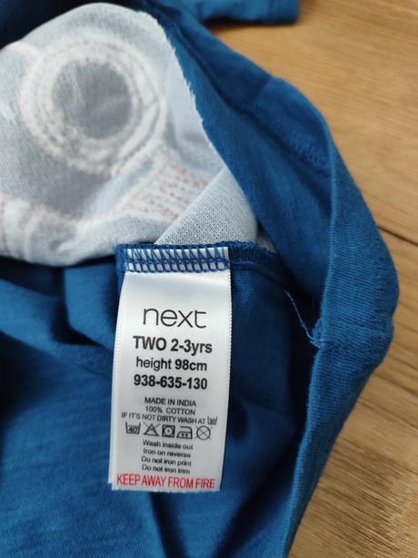 Tričko s dvojkou a autom, next,98