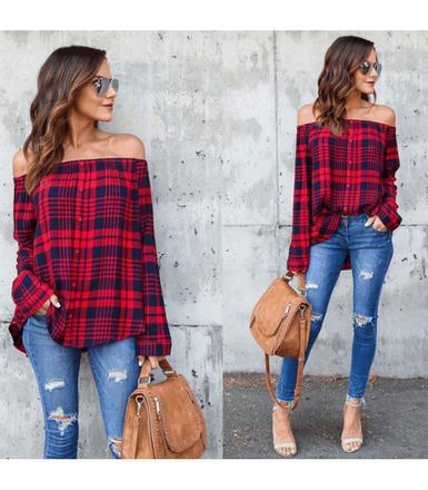 Flanelova bluzka plaid, l / m / xl