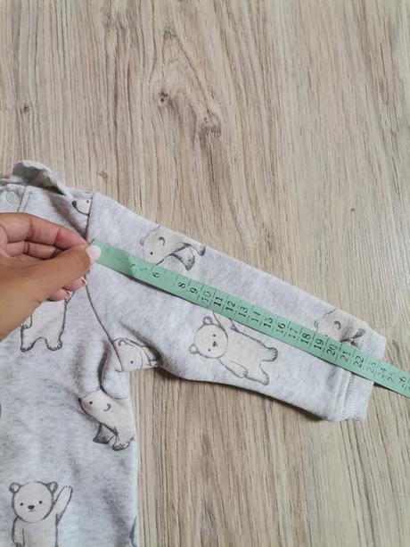 Sivá mikina s macikmi, h&m,74