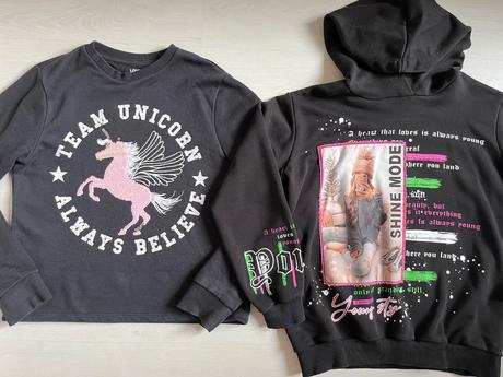 2x čierna mikina, f&f,158