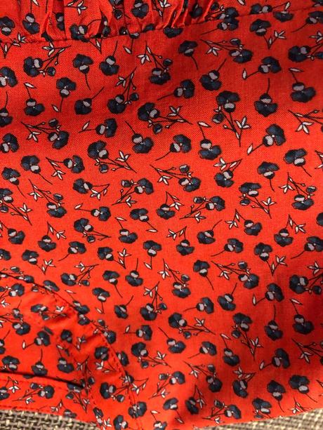 Bluzka s kvietkami farba terakota, veľkosť 36, camaieu,36