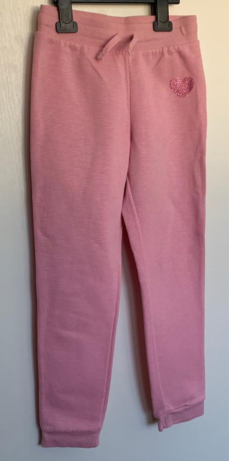 H&m ružové tepláky so srdiečkom, h&m,134