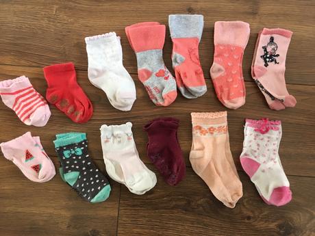 Ponožky pre dievčatko 12 mesiacov, 68