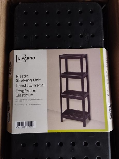 Plastový regál, 100 x 38 x 23 cm, 