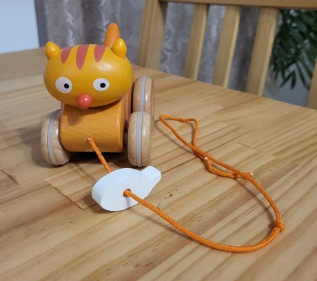 4x drevená ťahacia hračka - zvieratká, 